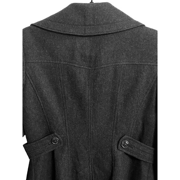 Apt 9 Peacoat Gray Size Small Collared Wool Blend - Picture 12 of 14